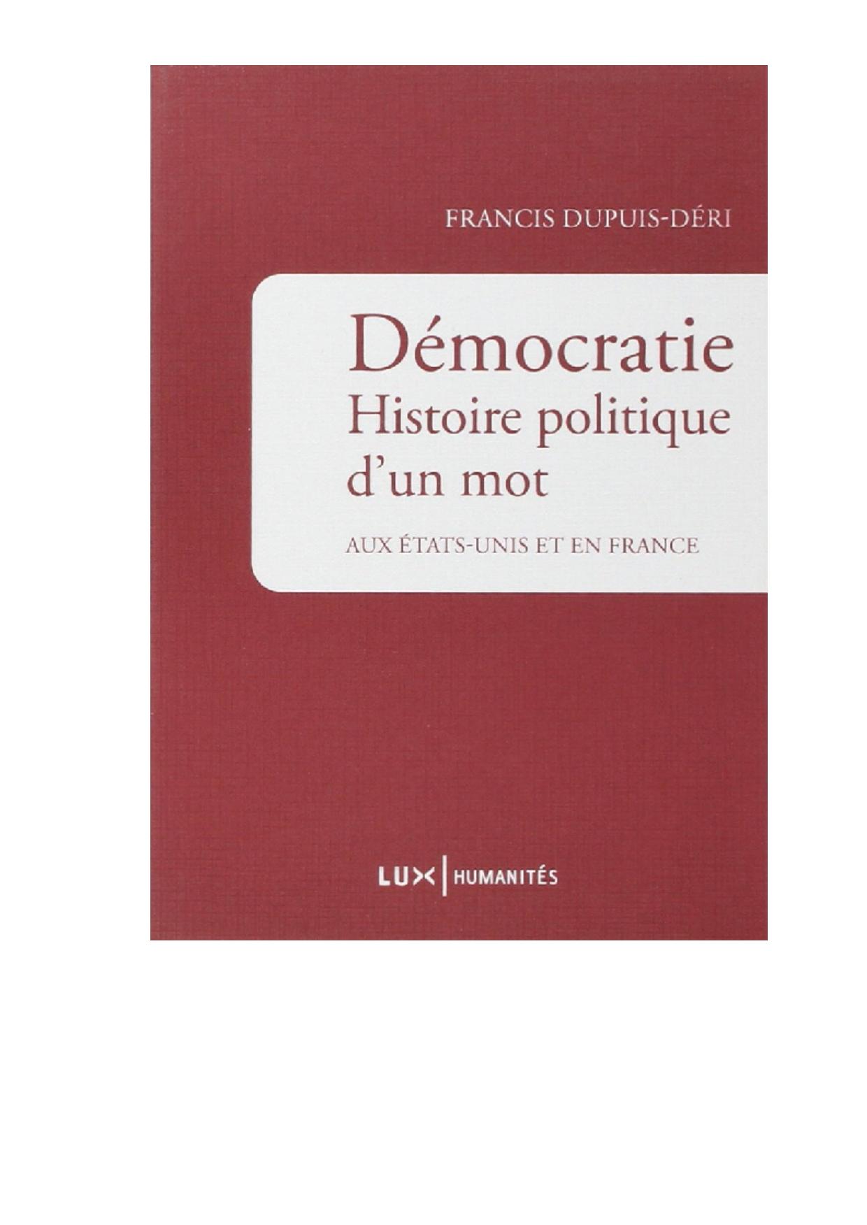 Démocratie : Histoire politique d'un mot