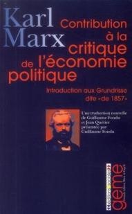 Contribution à la critique de l'économie politique